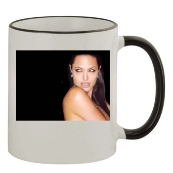 Angelina Jolie 11oz Colored Rim & Handle Mug