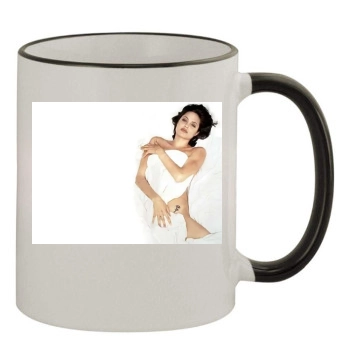 Angelina Jolie 11oz Colored Rim & Handle Mug