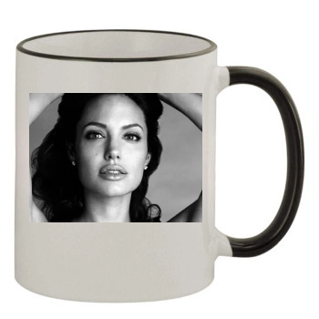 Angelina Jolie 11oz Colored Rim & Handle Mug