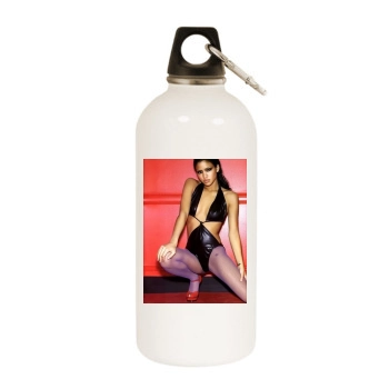 Cassie Ventura White Water Bottle With Carabiner