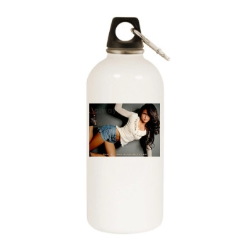 Cassie Ventura White Water Bottle With Carabiner