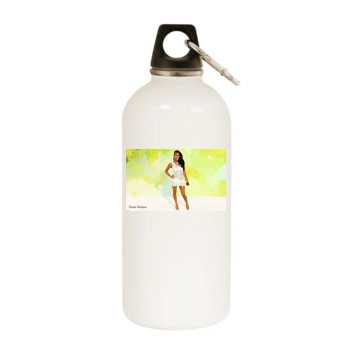 Cassie Ventura White Water Bottle With Carabiner