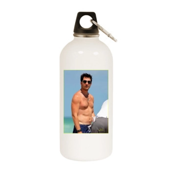 Dylan McDermott White Water Bottle With Carabiner