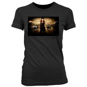 Angelina Jolie Women's Junior Cut Crewneck T-Shirt