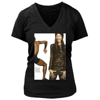 Chanel Iman Women's Deep V-Neck TShirt