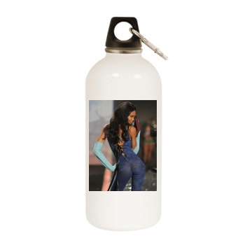 Chanel Iman White Water Bottle With Carabiner