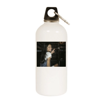 Chanel Iman White Water Bottle With Carabiner