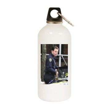 Channing Tatum White Water Bottle With Carabiner