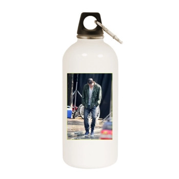 Channing Tatum White Water Bottle With Carabiner