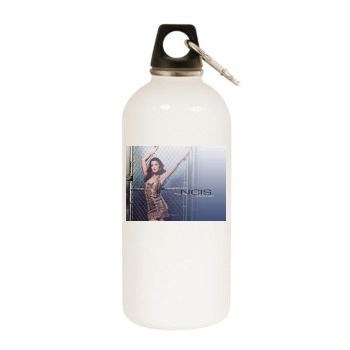 Cote De Pablo White Water Bottle With Carabiner