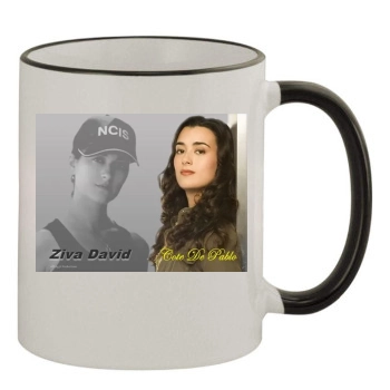 Cote De Pablo 11oz Colored Rim & Handle Mug