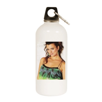 Cote De Pablo White Water Bottle With Carabiner