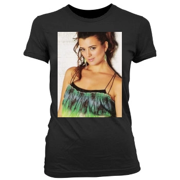 Cote De Pablo Women's Junior Cut Crewneck T-Shirt