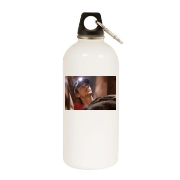 James Franco White Water Bottle With Carabiner