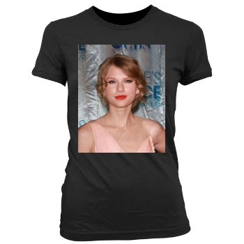 Taylor Swift Women's Junior Cut Crewneck T-Shirt