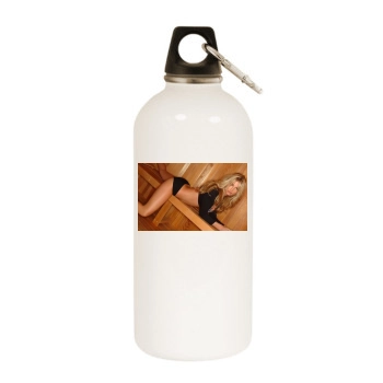 Brande Roderick White Water Bottle With Carabiner