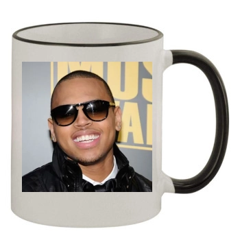 Chris Brown 11oz Colored Rim & Handle Mug