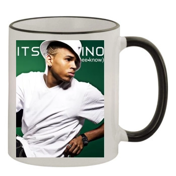 Chris Brown 11oz Colored Rim & Handle Mug