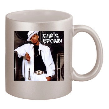 Chris Brown 11oz Metallic Silver Mug