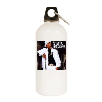 Chris Brown White Water Bottle With Carabiner