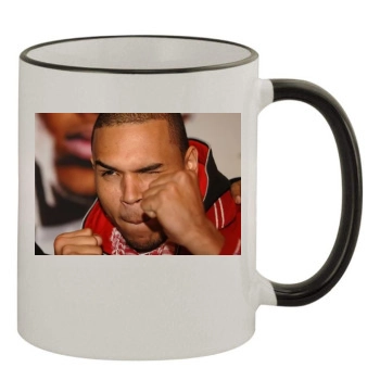 Chris Brown 11oz Colored Rim & Handle Mug