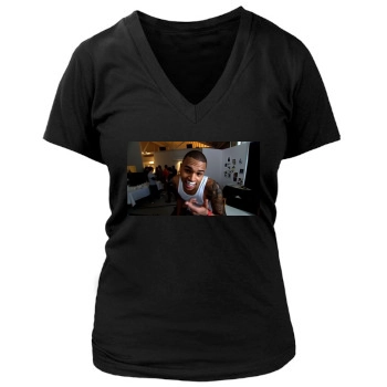 Chris Brown Women's Deep V-Neck TShirt