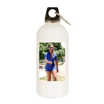 Christina Milian White Water Bottle With Carabiner