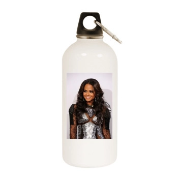 Christina Milian White Water Bottle With Carabiner