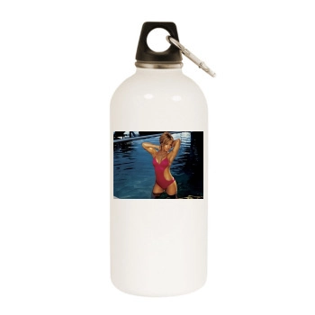 Christina Milian White Water Bottle With Carabiner