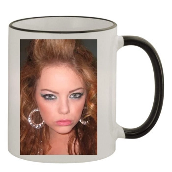 Emma Stone 11oz Colored Rim & Handle Mug