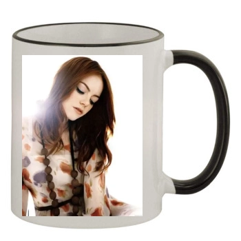 Emma Stone 11oz Colored Rim & Handle Mug