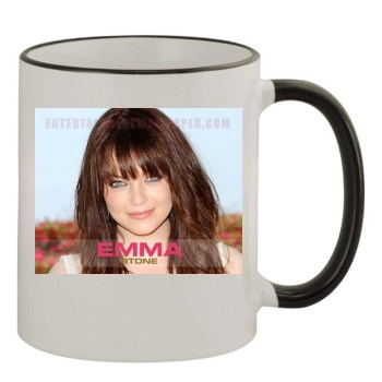 Emma Stone 11oz Colored Rim & Handle Mug