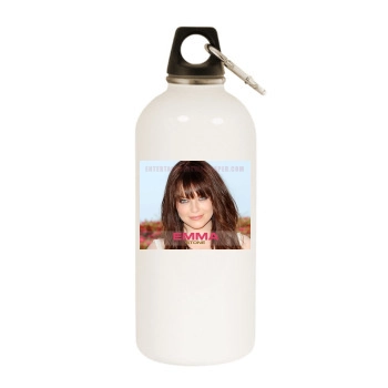 Emma Stone White Water Bottle With Carabiner