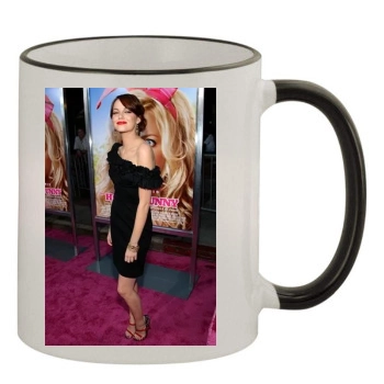 Emma Stone 11oz Colored Rim & Handle Mug