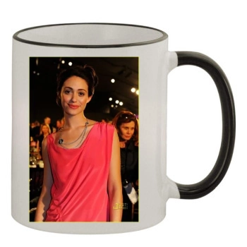 Emmy Rossum 11oz Colored Rim & Handle Mug