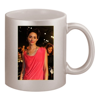 Emmy Rossum 11oz Metallic Silver Mug