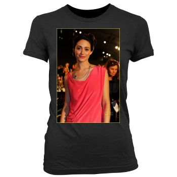 Emmy Rossum Women's Junior Cut Crewneck T-Shirt