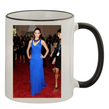 Emmy Rossum 11oz Colored Rim & Handle Mug