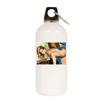 Erica Campbell White Water Bottle With Carabiner