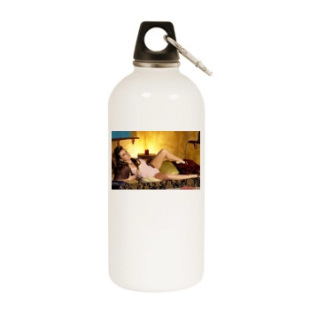 Erica Campbell White Water Bottle With Carabiner