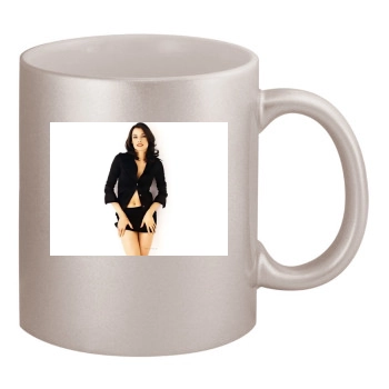 Famke Janssen 11oz Metallic Silver Mug