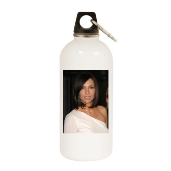 Famke Janssen White Water Bottle With Carabiner