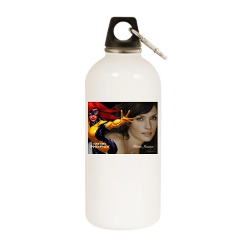 Famke Janssen White Water Bottle With Carabiner