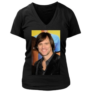 Jim Carrey Women's Deep V-Neck TShirt