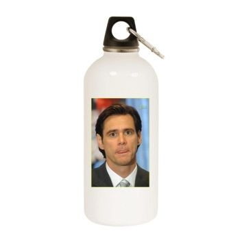 Jim Carrey White Water Bottle With Carabiner