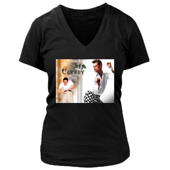 Jim Carrey Women's Deep V-Neck TShirt
