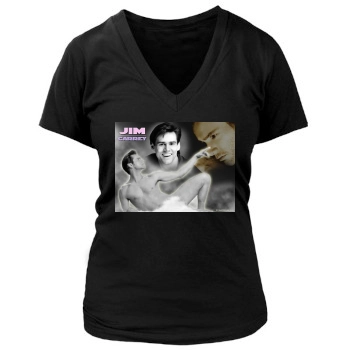 Jim Carrey Women's Deep V-Neck TShirt