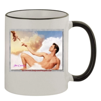 Jim Carrey 11oz Colored Rim & Handle Mug