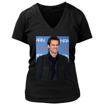 Jim Carrey Women's Deep V-Neck TShirt