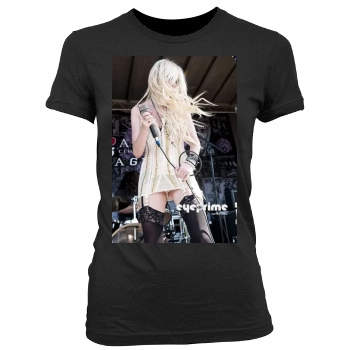 Taylor Momsen Women's Junior Cut Crewneck T-Shirt